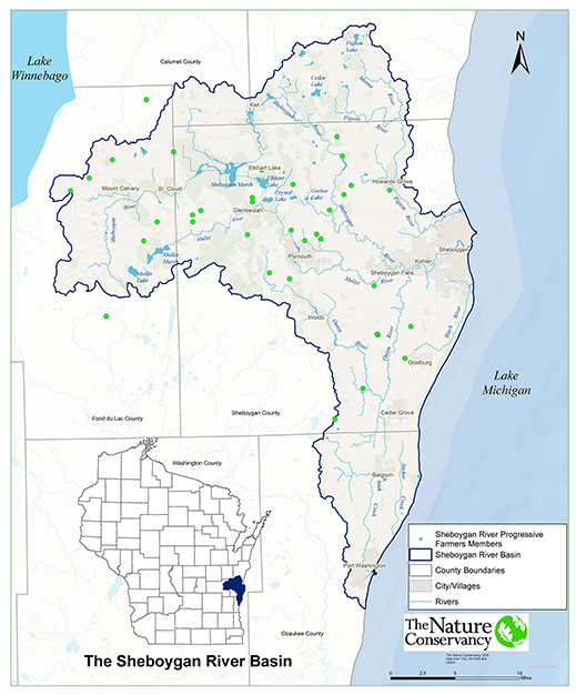 Map of Sheboygan River Basin